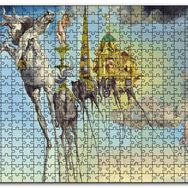 Cakapuzzle Salvador Dali ve Gerçeküstü Fil İmgeleri Görseli Mdf 120 Parça Puzzle