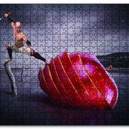 Cakapuzzle Samuray Dilimlenmiş Kırmızı Elma Mdf 120 Parça Puzzle