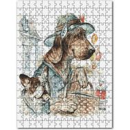 Cakapuzzle Şapkalı Kıyafetli Köpekler Pikniğe Gidiyor 1000 Parça Ahşap Puzzle