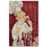 Cakapuzzle Şarap Tadan Aşçı Görseli Ahşap 255 Parça Puzzle