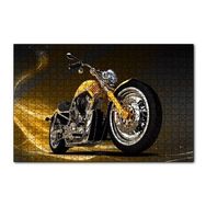 Cakapuzzle Sarı Chopper Motorsiklet 120 Parça Ahşap Puzzle