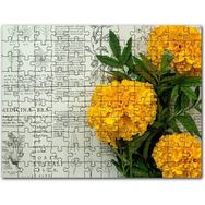 Cakapuzzle Sarı Çiçekler Bitkisel Şifa Kitabı Yaprakları Mdf 1000 Parça Puzzle