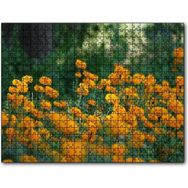 Cakapuzzle Sarı Çiçekli Çalılar Görseli Mdf 120 Parça Puzzle