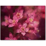 Cakapuzzle Sarı Tohumlu Kırmızı Çiçekler Yakın Çekim Mdf 120 Parça Puzzle