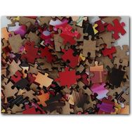 Cakapuzzle Sarı ve Mavi Çiçekler Yanyana Yakın Çekim Mdf 500 Parça Puzzle