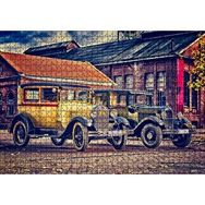 Cakapuzzle Sarı ve Siyah Antika Otomobiller Mdf 1000 Parça Puzzle