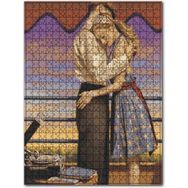 Cakapuzzle Sarılan Genç Aşıklar ve Pikap Ahşap 255 Parça Puzzle
