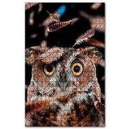 Cakapuzzle Şaşkın Baykuş Ve Uçuşan Tüyleri 120 Parça Ahşap Puzzle