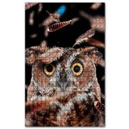 Cakapuzzle Şaşkın Baykuş ve Uçuşan Tüyleri Ahşap 255 Parça Puzzle