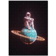 Cakapuzzle Satürn Sıkışmış Astronot Fantastik Görsel Mdf 120 Parça Puzzle