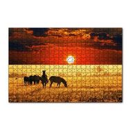 Cakapuzzle Savanada Günbatımı ve Zebralar 120 Parça Puzzle