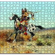 Cakapuzzle Savaşçı Kızılderili Yağlıboya Ahşap 500 Parça Puzzle