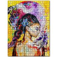 Cakapuzzle Sayılarla Boyama Akrep Kadın Görseli 1000 Parça Puzzle