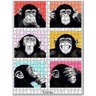 Cakapuzzle Şempanze Görmedim Duymadım İştmedim Görseli Ahşap 1000 Parça Puzzle