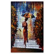 Cakapuzzle Şemsiyeli Kadın Yağlıboya Ahşap 1000 Parça Puzzle