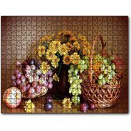 Cakapuzzle Sepette Meyvalar Vazoda Çiçek Görseli Mdf 120 Parça Puzzle