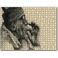 Cakapuzzle Sigara Içen Gözlüklü Ihtiyar 255 Parça Puzzle