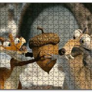 Cakapuzzle Sincap Scrat İle Fındık Toplamaca Görseli Mdf 120 Parça Puzzle