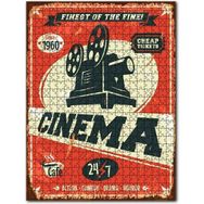 Cakapuzzle Sinema Reklamı Retro Tablo Ahşap 1000 Parça Puzzle