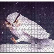 Cakapuzzle Sinirli Kar Baykuşu Mdf 120 Parça Puzzle