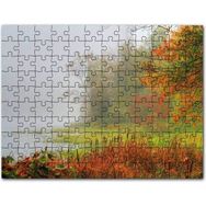 Cakapuzzle Sisli Ormanda Sonbahar Renkleri ve Göl Mdf 1000 Parça Puzzle