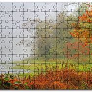 Cakapuzzle Sisli Ormanda Sonbahar Renkleri ve Göl Mdf 120 Parça Puzzle