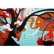 Cakapuzzle Siyah Ağaç Fil ve Soyut Şekiller 255 Parça Puzzle