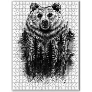 Cakapuzzle Siyah Ayı Ormanda Gezinti Ahşap 1000 Parça Puzzle