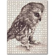 Cakapuzzle Siyah Bayaz Düşünen Baykuş Görseli 120 Parça Puzzle