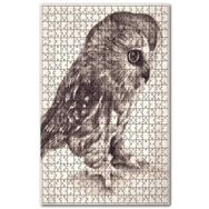 Cakapuzzle Siyah Bayaz Düşünen Baykuş Görseli Ahşap 1000 Parça Puzzle