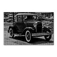 Cakapuzzle Siyah Beyaz Antika Amerikan Araba Mdf 120 Parça Puzzle