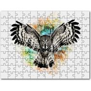Cakapuzzle Siyah Beyaz Baykuş Animasyonu Görseli Mdf 1000 Parça Puzzle
