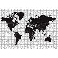 Cakapuzzle Siyah Beyaz Dünya Haritası 1000 Parça Puzzle