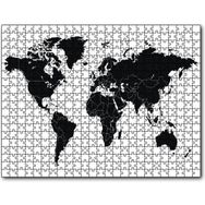 Cakapuzzle Siyah Beyaz Dünya Haritası 500 Parça Puzzle