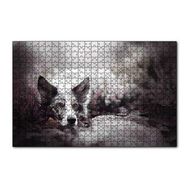 Cakapuzzle Siyah Beyaz İngliz Çoban Köpeği 120 Parça Ahşap Puzzle