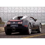 Cakapuzzle Siyah Bugatti Veyron ve Deniz Mdf 120 Parça Puzzle