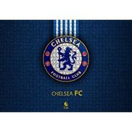 Cakapuzzle Siyah Deri Doku Üzerinde Chelsea Logosu Mdf 1000 Parça Puzzle