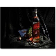 Cakapuzzle Siyah Kumaşlar ve Johnnie Walker Red Label Mdf 1000 Parça Puzzle