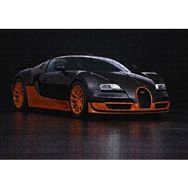 Cakapuzzle Siyah Turuncu Bugatti 120 Parça Ahşap Puzzle