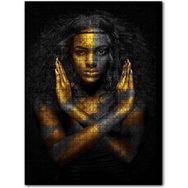 Cakapuzzle Siyahi Kadın ve Altın Rengi Boyaları Ahşap 255 Parça Puzzle