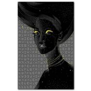 Cakapuzzle Siyahi Kadın ve Sarı Makyajı Ahşap 500 Parça Puzzle