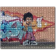 Cakapuzzle Siyahi Kız Grafiti Duvar Boyama Mdf 120 Parça Puzzle
