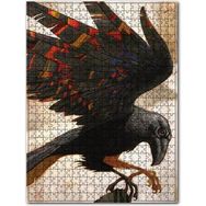 Cakapuzzle Ski Renli Kanatlı Kara Karga Görseli 120 Parça Puzzle