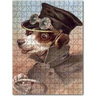 Cakapuzzle Şoför Kıyafetli Sevimli Köpek 255 Parça Ahşap Puzzle