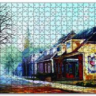 Cakapuzzle Sokak Evler Yağlı Boya Mdf 120 Parça Puzzle