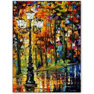Cakapuzzle Sokak Lambası ve Ağaçlar Yağlıboya 255 Parça Puzzle