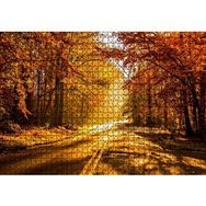 Cakapuzzle Sonbahar Ormandan Geçen Yol ve Güneş Işınları Mdf 1000 Parça Puzzle