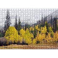 Cakapuzzle Sonbahar Rengi Ağaçlar ve Arkada Karlı Dağlar Mdf 500 Parça Puzzle