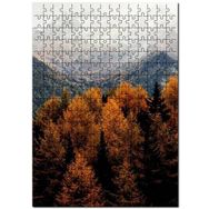 Cakapuzzle Sonbahar Rengi Ağaçlar ve Karlı Zirveler Mdf 1000 Parça Puzzle