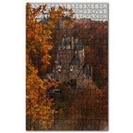 Cakapuzzle Sonbahar Renkleri İçindeki Rüya Şatosu Ahşap 1000 Parça Puzzle